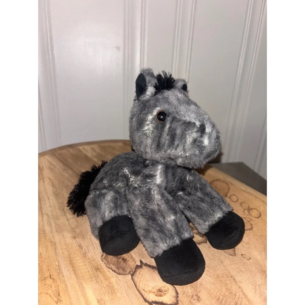 Aurora World‎ Gray Dapple Horse Plush Stuffed Animal Black Mane Tail 2021